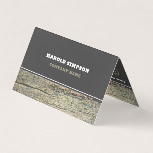 Carte De Visite Bois fissuré rustique Double fidélité