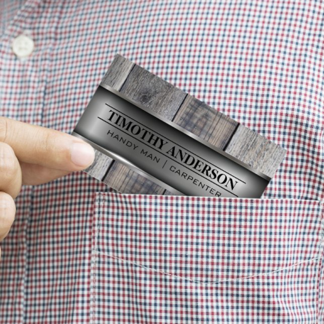 Carte De Visite Bois métallique | Matériaux de construction (Créateur téléchargé)