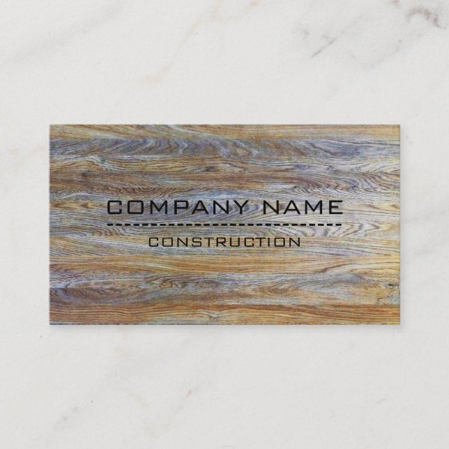 Carte De Visite Bois moderne professionnel #8 de construction (Devant)