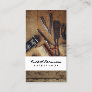 Carte De Visite Bois Photo Rustique