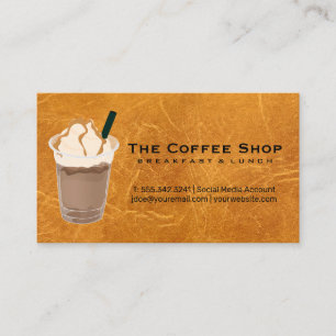 Carte De Visite Boisson au café dans une tasse Barista