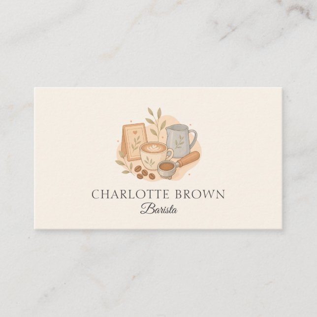 Carte De Visite Boisson espresso du café Barista Coffee (Devant)
