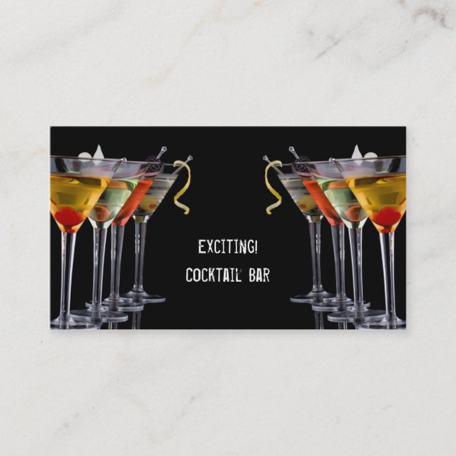 Carte De Visite Boissons de cocktail (Devant)