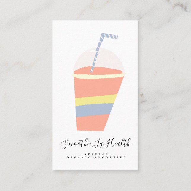 Carte De Visite Boissons de comptoir de fruits de Milk Shake Smoot (Devant)