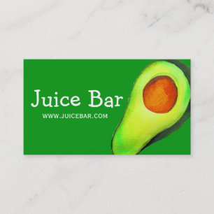 Carte De Visite Boissons santé vertes du bar à jus entreprise