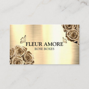 Carte De Visite Boîte à Roses Cadeaux Fleurs