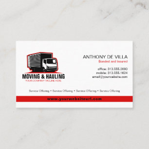 Carte De Visite Boîte Camion Moto & Livraison Service Société B