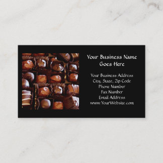 Carte De Visite Boîte de chocolats, bonbons au chocolat à