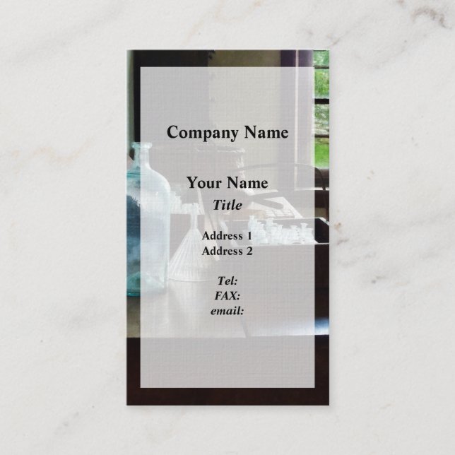 Carte De Visite Boîte de tubes d'essai (Devant)