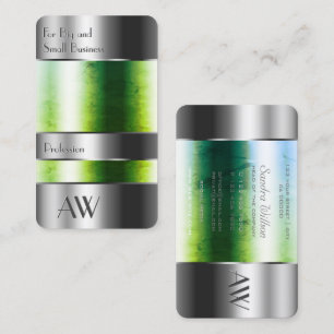 Carte De Visite Boîte en aluminium clignotant avec monogramme de p