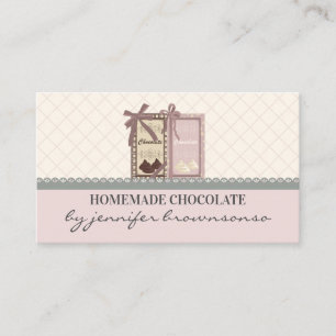 Carte De Visite Boite personnalisée rose Boulangerie étagère Choco