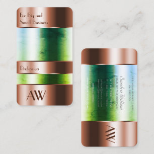 Carte De Visite Boite Rose Flashy en verre optique avec Monogramme