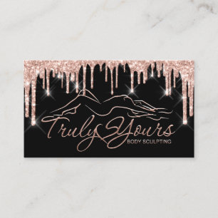 Carte De Visite Boîtes de Parties scintillant du logo de beauté