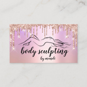 Carte De Visite Boîtier Sclupting Beauté Logo Parties scintillant