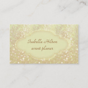 Carte De Visite Bokeh à parties scintillant élégante