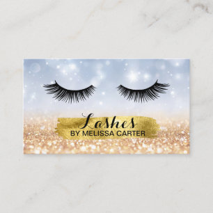 Carte De Visite Bokeh Beauty Salon Maquillage Artist Lash Extensio