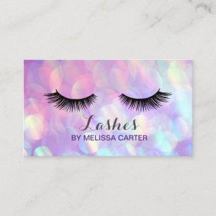 Carte De Visite Bokeh Beauty Salon Maquillage Artist Lash Extensio