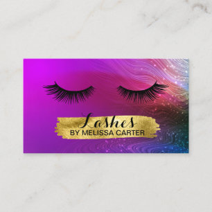 Carte De Visite Bokeh Beauty Salon Maquillage Artist Lash Extensio