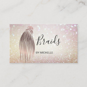 Carte De Visite Bokeh Hair Braider, cheveux Salon pour Braids B