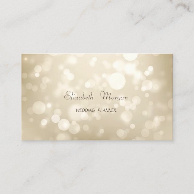 Carte De Visite Bokeh Moderne Élégant (Devant)