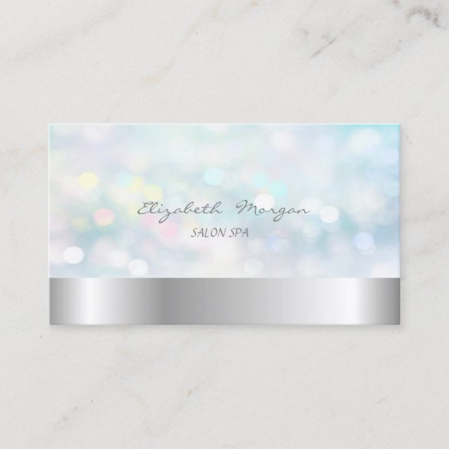 Carte De Visite Bokeh Moderne Élégant (Devant)