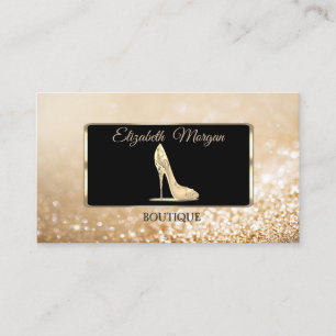 Carte De Visite Bokeh or élégant moderne, talon haut