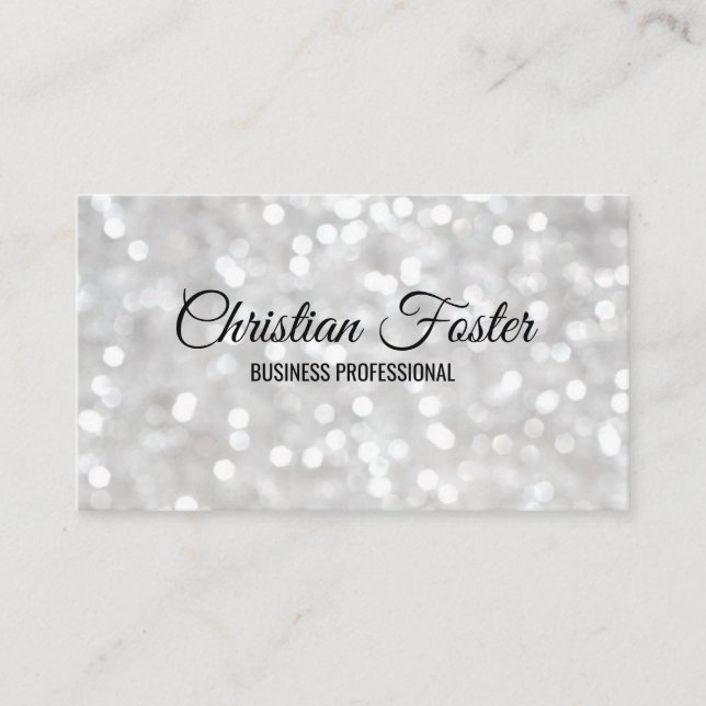 Carte De Visite Bokeh Parties scintillant Glamour (Devant)