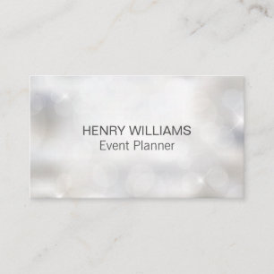 Carte De Visite Bokeh Planificateur d'événements Mariage Resta