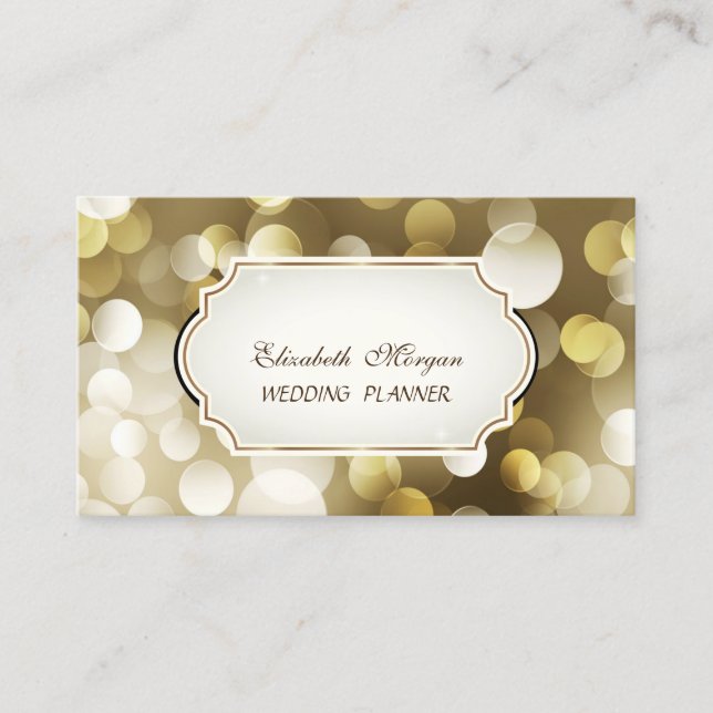 Carte De Visite Bokeh Professionnel Moderne Glamour (Devant)