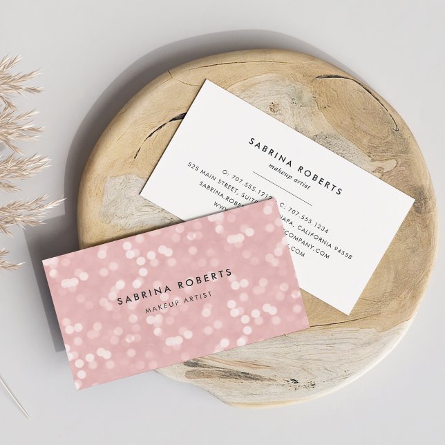 Carte De Visite Bokeh rose vif (Créateur téléchargé)