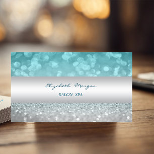 Carte De Visite Bokeh scintillant moderne sophistiqué élégant