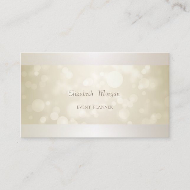 Carte De Visite Bokeh Simple Moderne Professionnel Élégant (Devant)