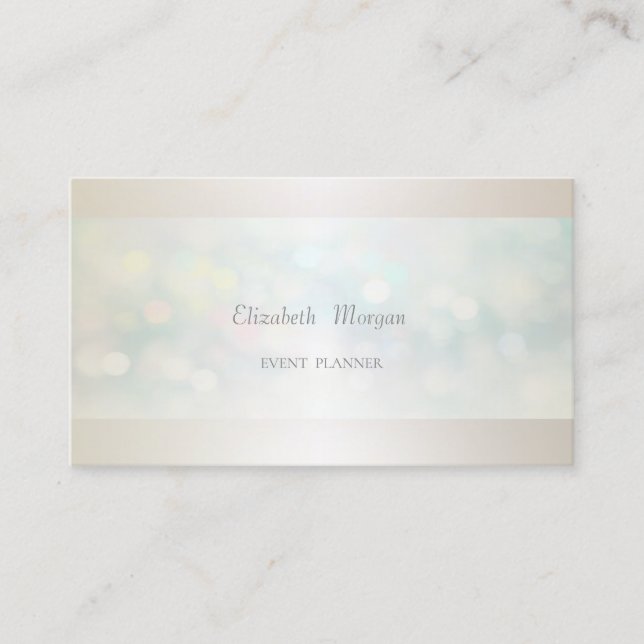 Carte De Visite Bokeh Simple Moderne Professionnel Élégant (Devant)