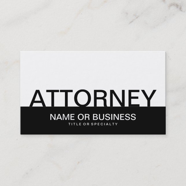 Carte De Visite bold ATTORNEY (Devant)