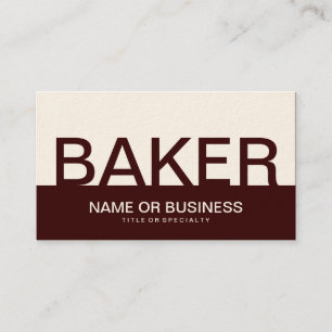 Carte De Visite bold BAKER (couleur personnalisable)
