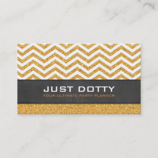 Carte De Visite BOLD CARD chevron chalkboard or riche parties scin