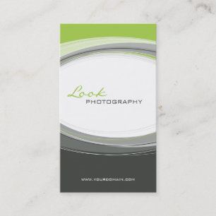 CARTE DE VISITE bold courbe moderne gris vert citr