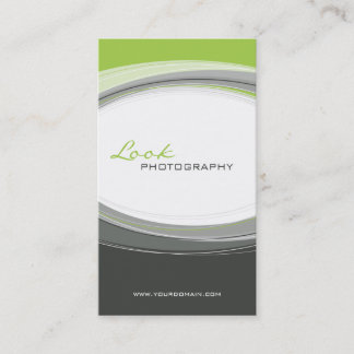 CARTE DE VISITE bold courbe moderne gris vert citr