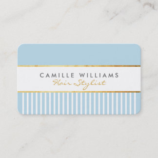 Carte De Visite BOLD design moderne peigne design or canard bleu o