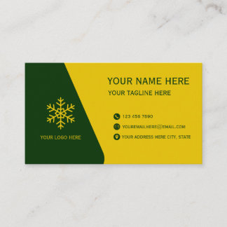 Carte De Visite Bold Green Yellow Modern Business Card