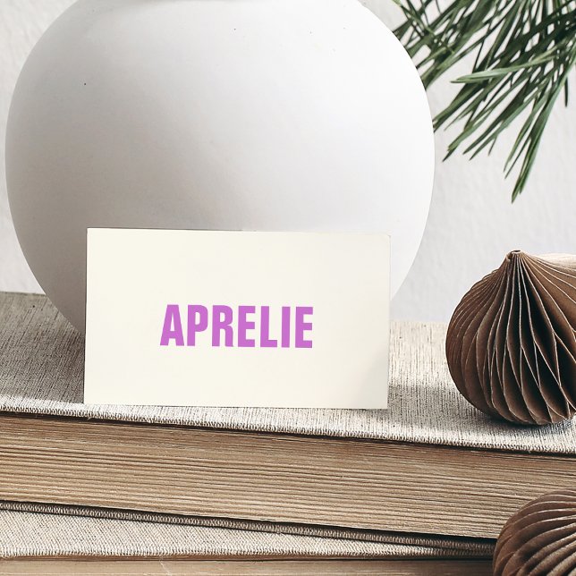 Carte De Visite Bold Modern Purple White Creative Professional (Créateur téléchargé)