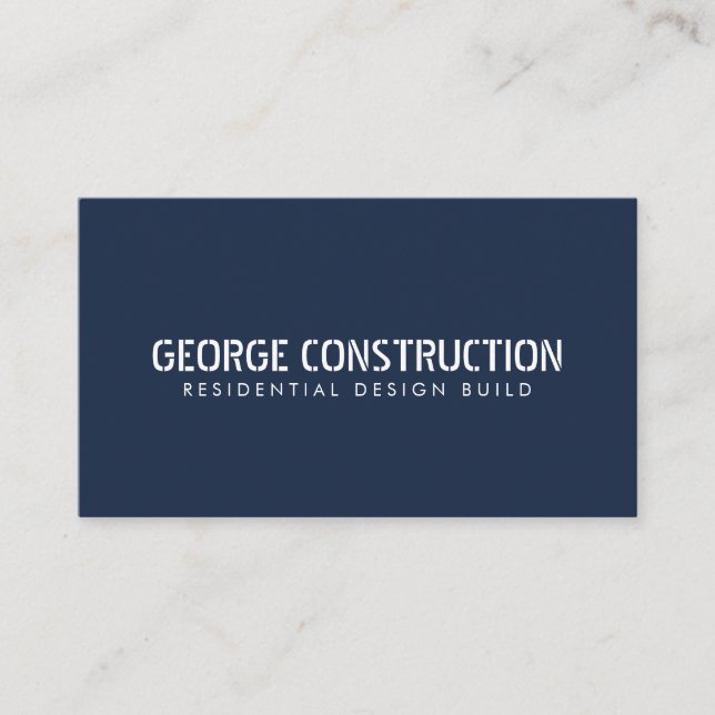 Carte De Visite Bold Molded Construction Business QR Code (Devant)