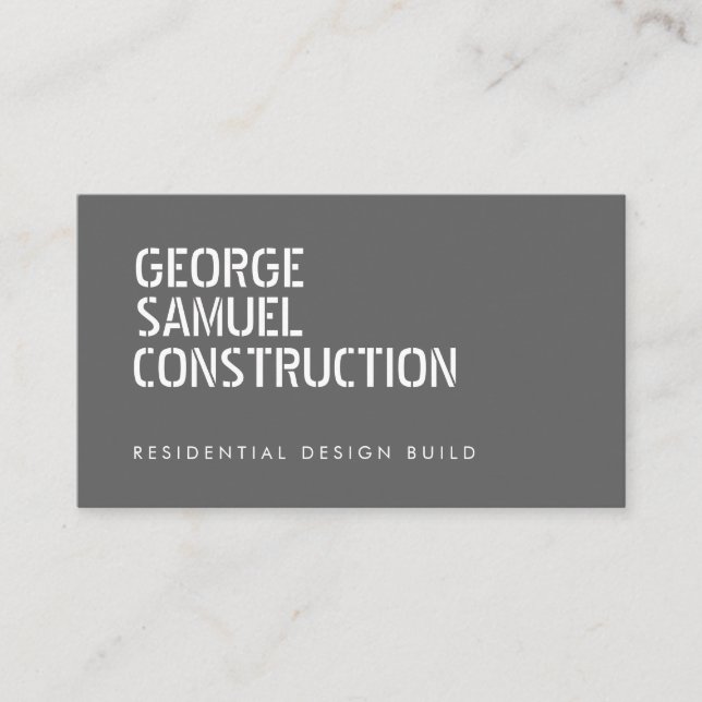 Carte De Visite Bold Molded Real Estate Business QR Code Light Ash (Devant)