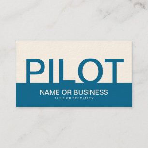 Carte De Visite bold PILOTE (couleur personnalisable)