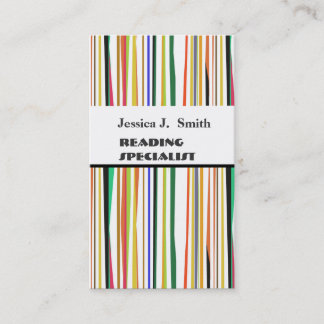 Carte De Visite BOLD Professional Moderne Motif rayé coloré