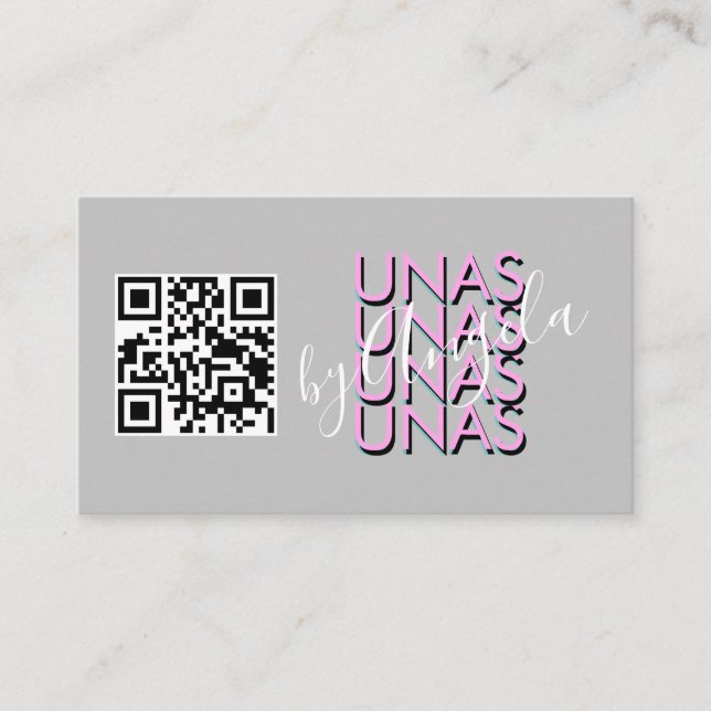  Carte de visite Bold Repeat  Cils Salon Ongles Un (Devant)