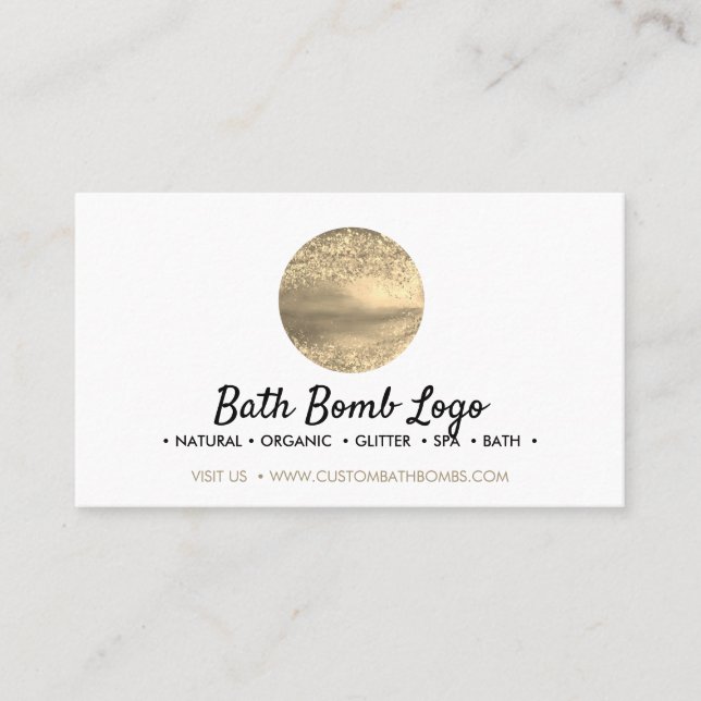 Carte De Visite Bombe de bain dorée (Devant)