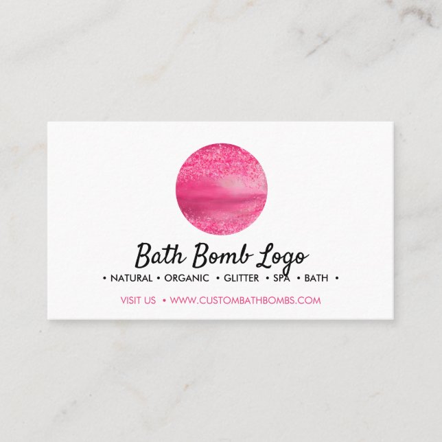 Carte De Visite Bombe de bain rose (Devant)