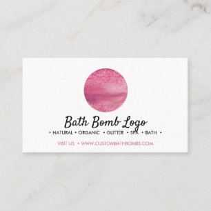 Carte De Visite Bombe de bain rose scintillante