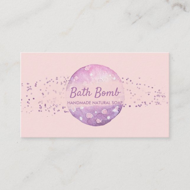 Carte De Visite Bombe de bain savon naturel Spa rose (Devant)